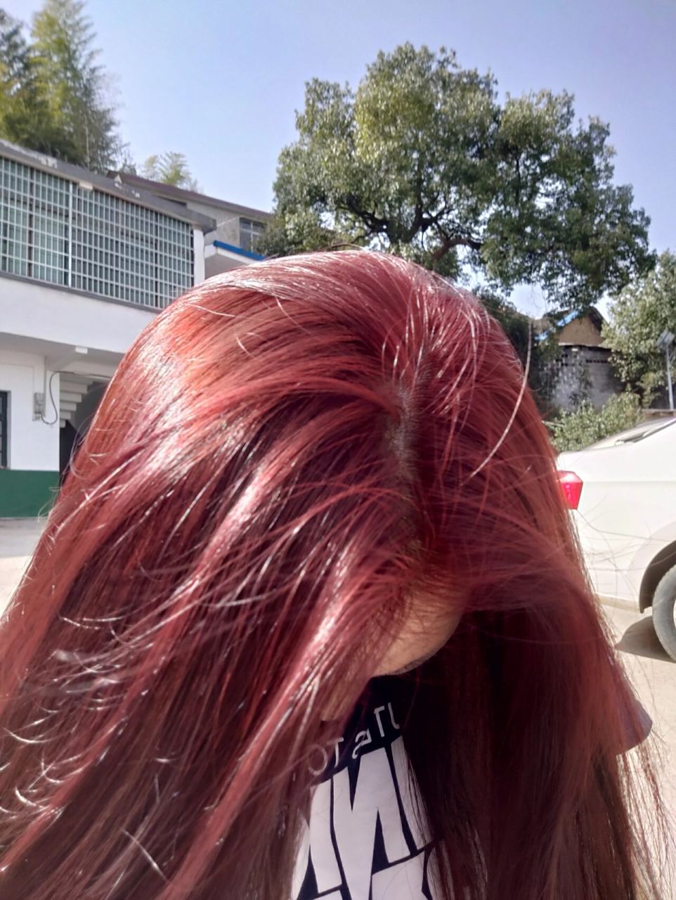 第一次在家染发,爆顶了 真的第一次尝试在家里染发,还是爆顶了,上面