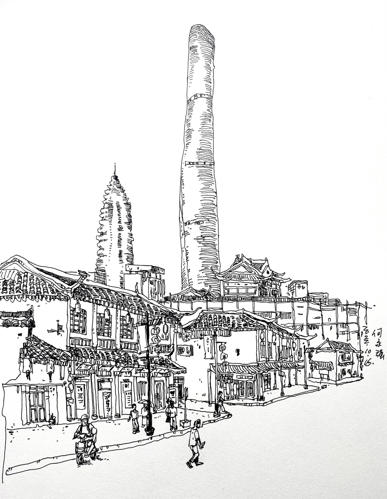 近期速写风景写生合集|古村落|建筑