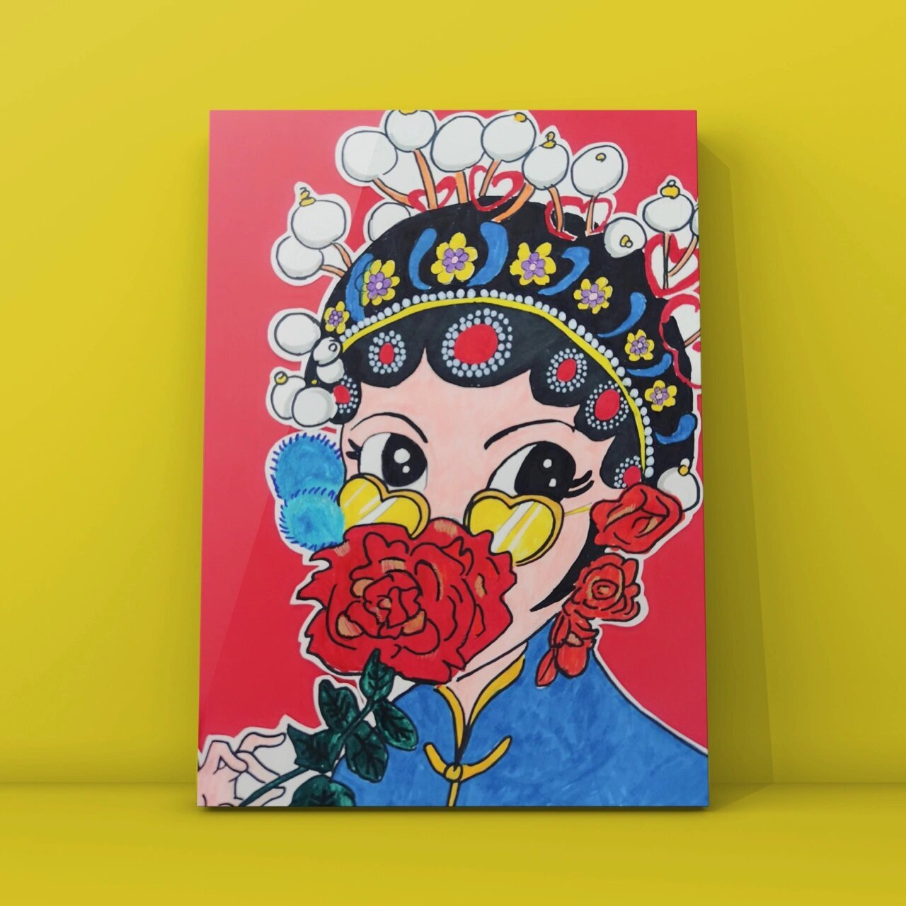 戏曲 国粹主题儿童画 6-8岁宝贝作品!两课时完成