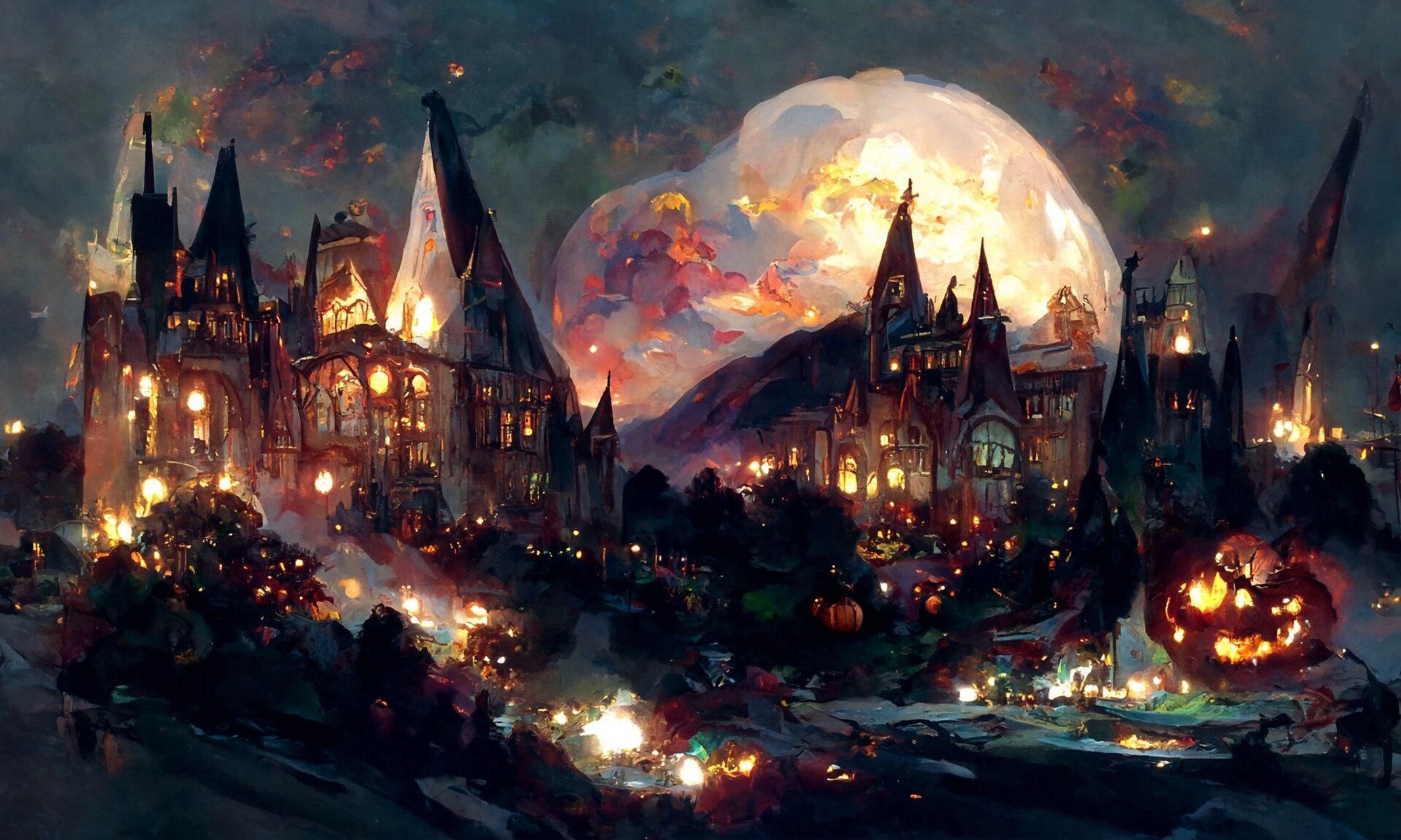 霍格沃茨万圣节主题壁纸999999给平板换上吧 有很多小伙伴说