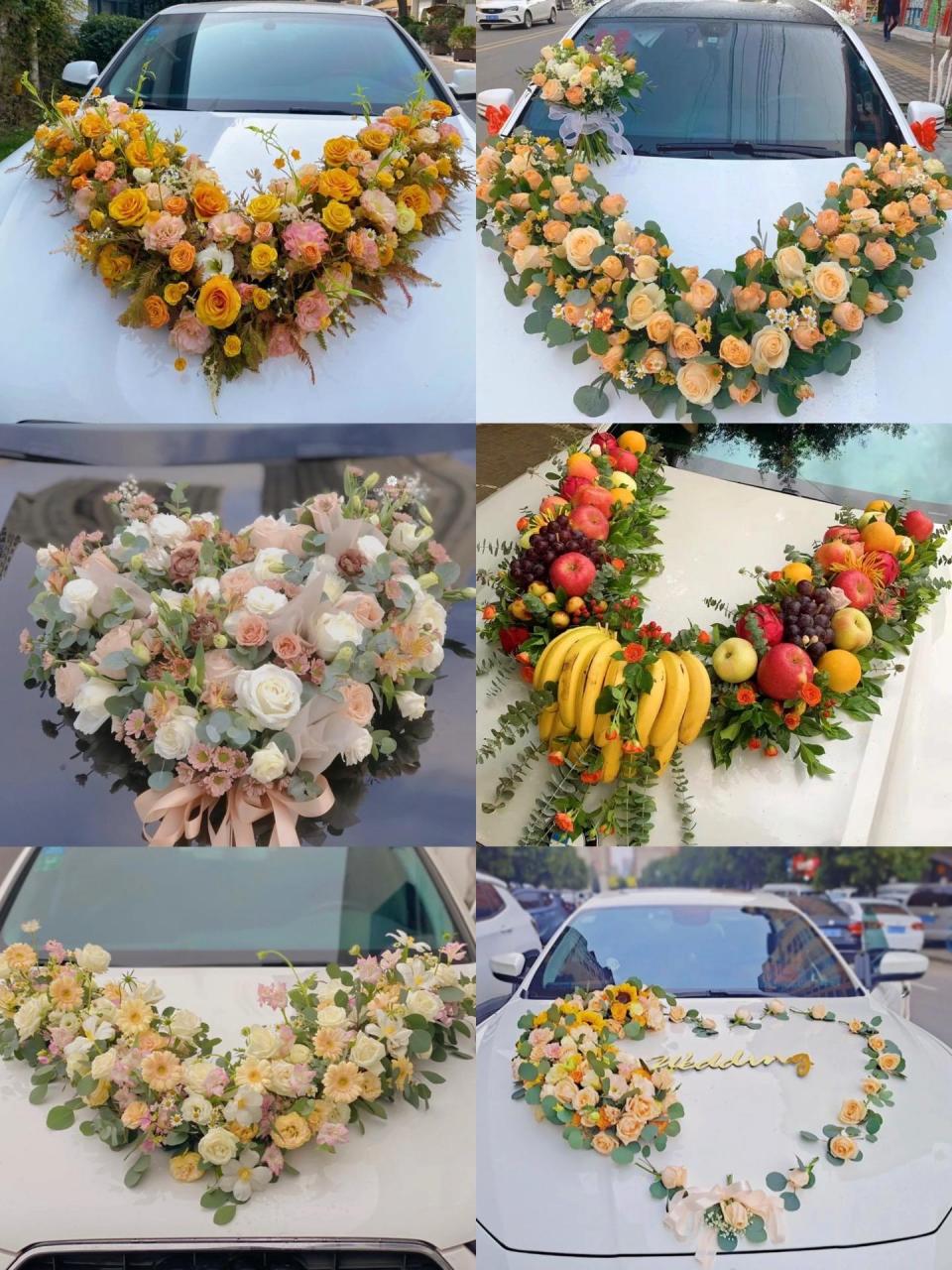 主婚车车头花造型装饰 白车配西式 黑车配中式怎样都好看