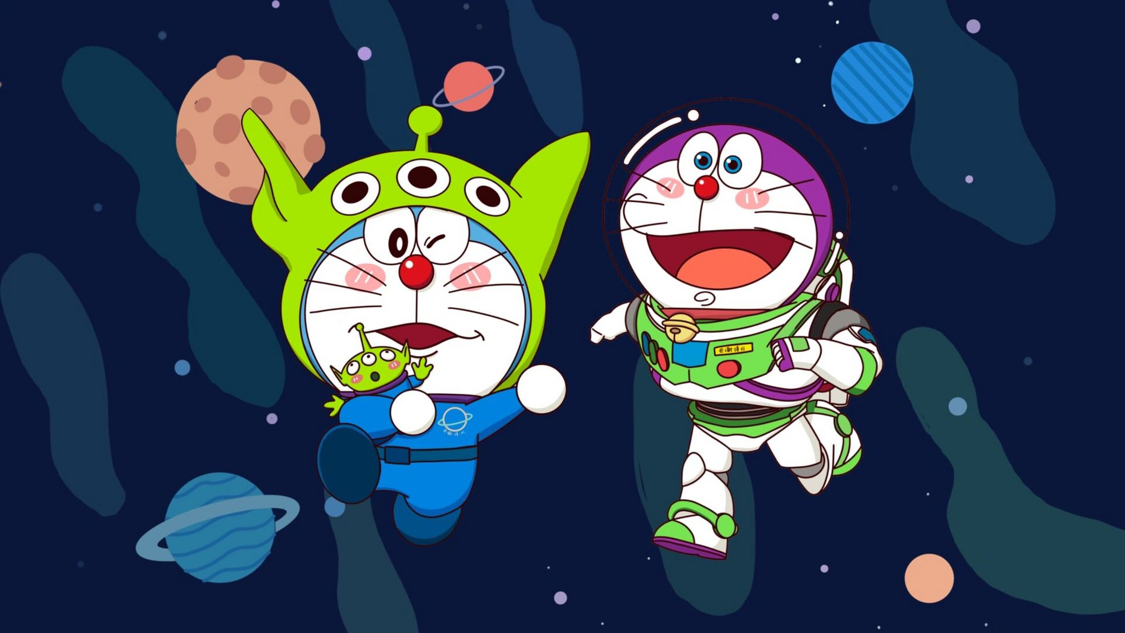 哆啦a梦壁纸# #玩具总动员# #巴斯光年# #三眼仔