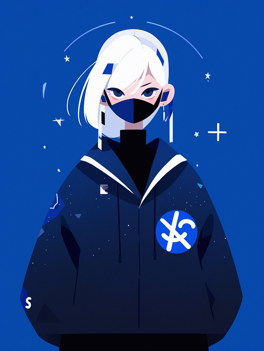 巨蟹座女生 niji卡通星座可爱头像插画图片