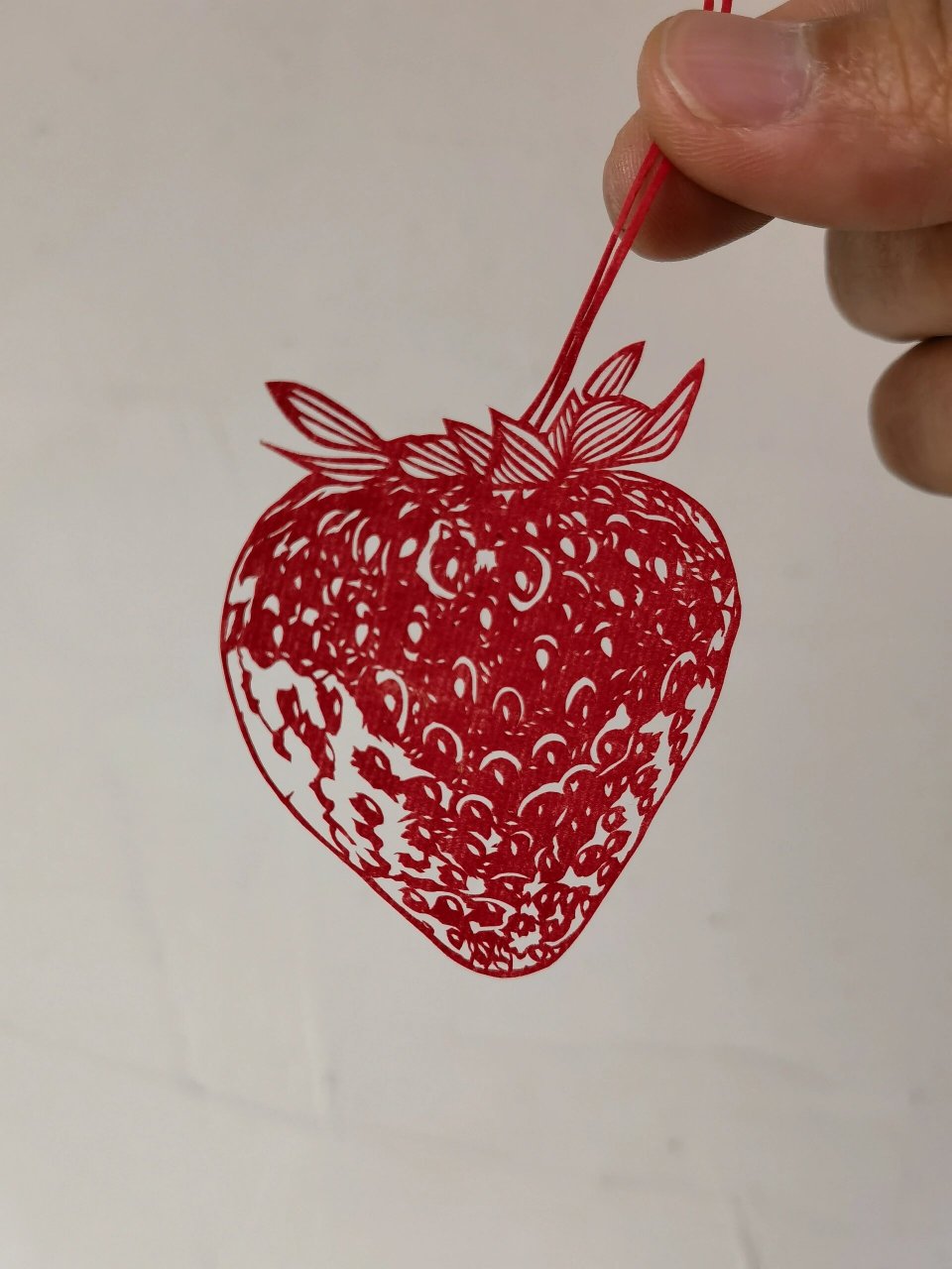 剪纸·插画·草莓 原创作品剪纸草莓,奶油草莓,四季草莓,巧克力草莓