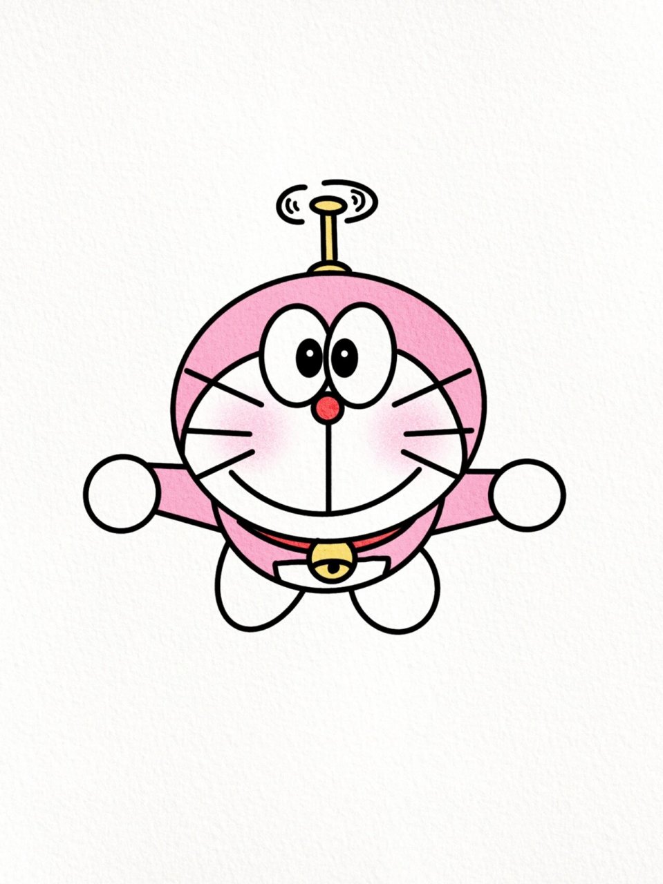 可爱哆啦a梦简笔画|谁能拒绝蓝胖子|治愈 一直都很喜欢哆啦 a梦 	 .