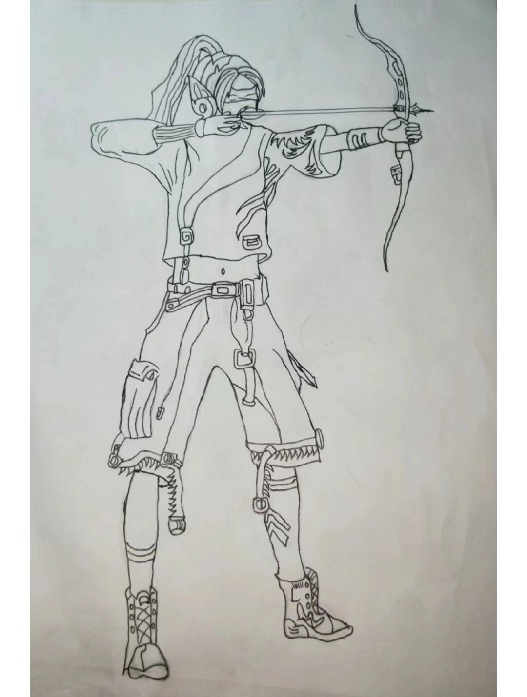 和平精英小白龙绘画