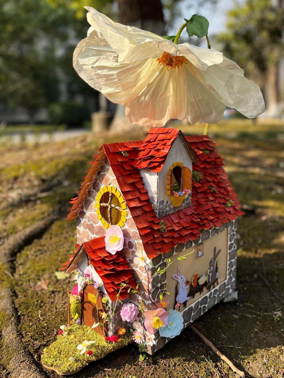 纸板改造丨春日精灵小屋丨艺术启蒙创意手工 🏠🧚🌸 春天万物