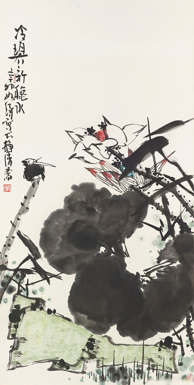 画家崔如琢笔下的荷花