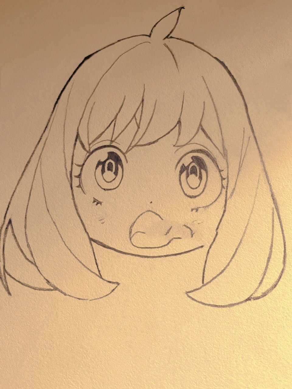 可爱的阿尼亚简笔画教程7515老夫的少女心呐6015 记得交作业