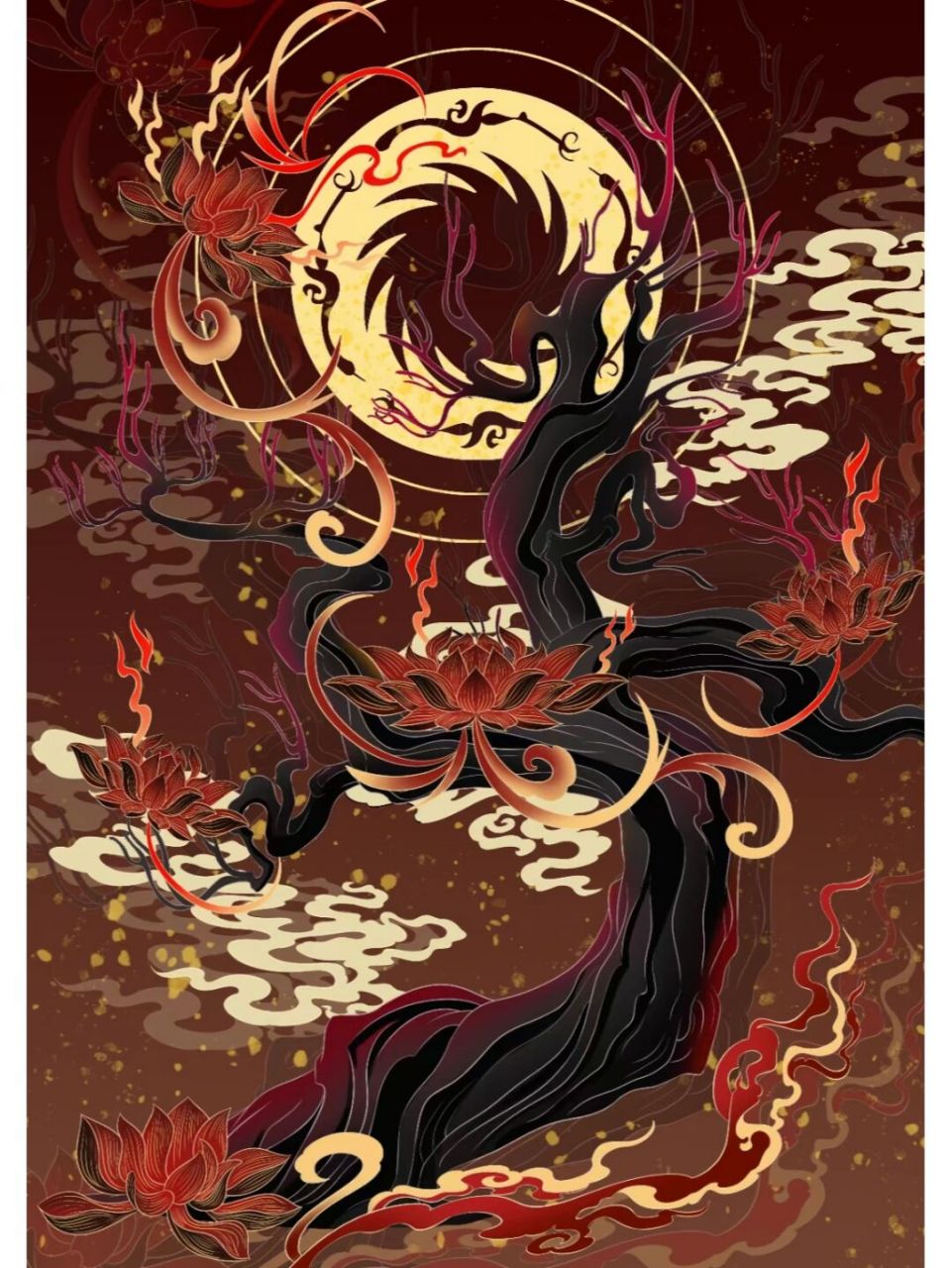 山海经异兽录之建木 山海经中记载,有木,其状如牛,引之有皮,若缨,黄蛇