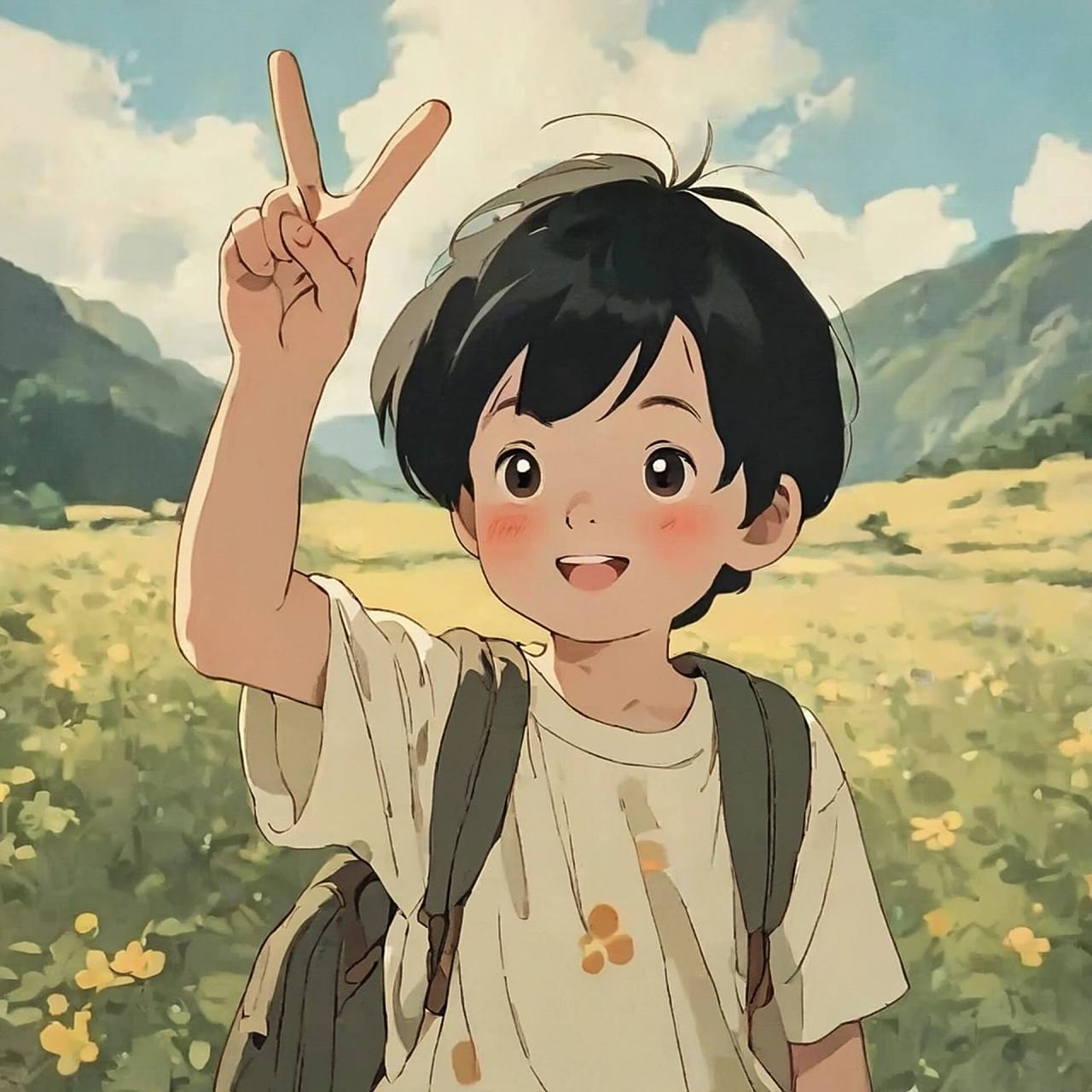 比耶田间|千与千寻|可爱动漫|情侣头像