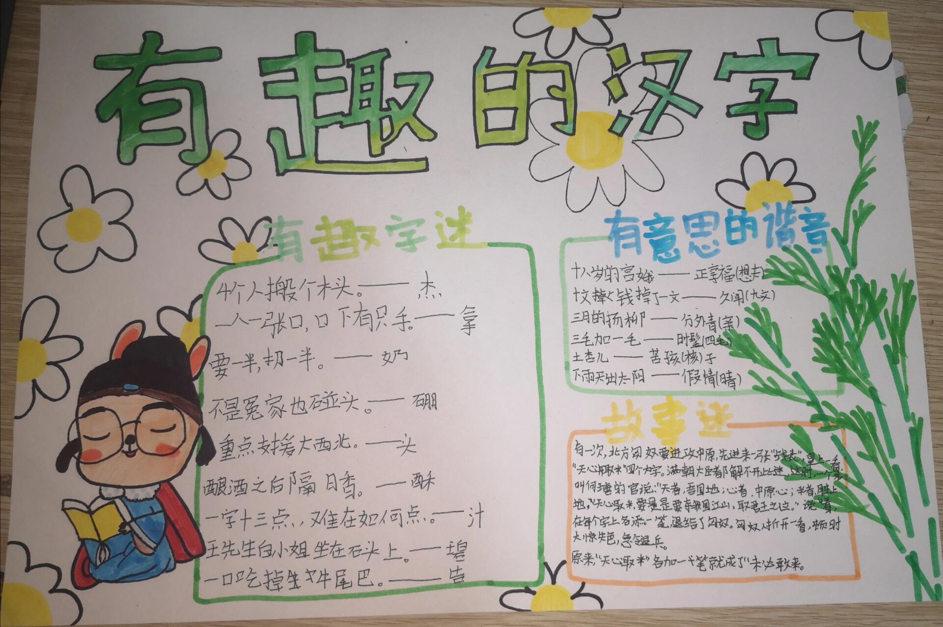 小学五年级手抄报文字图片