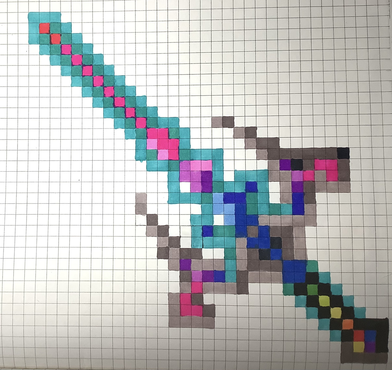 我的世界像素画 最终之剑61神 -永恒      顺便说个事,是我滴朋友