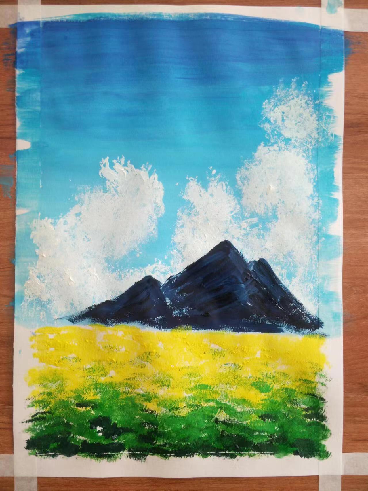 第88集 水粉画 阿勒泰草原雪山