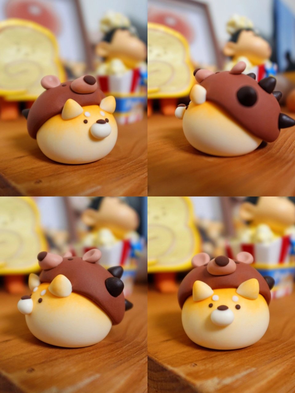 粘土教程|教大家捏"刺猬柴柴"面包～ 给刺猬咖啡@hedgehog coffee02