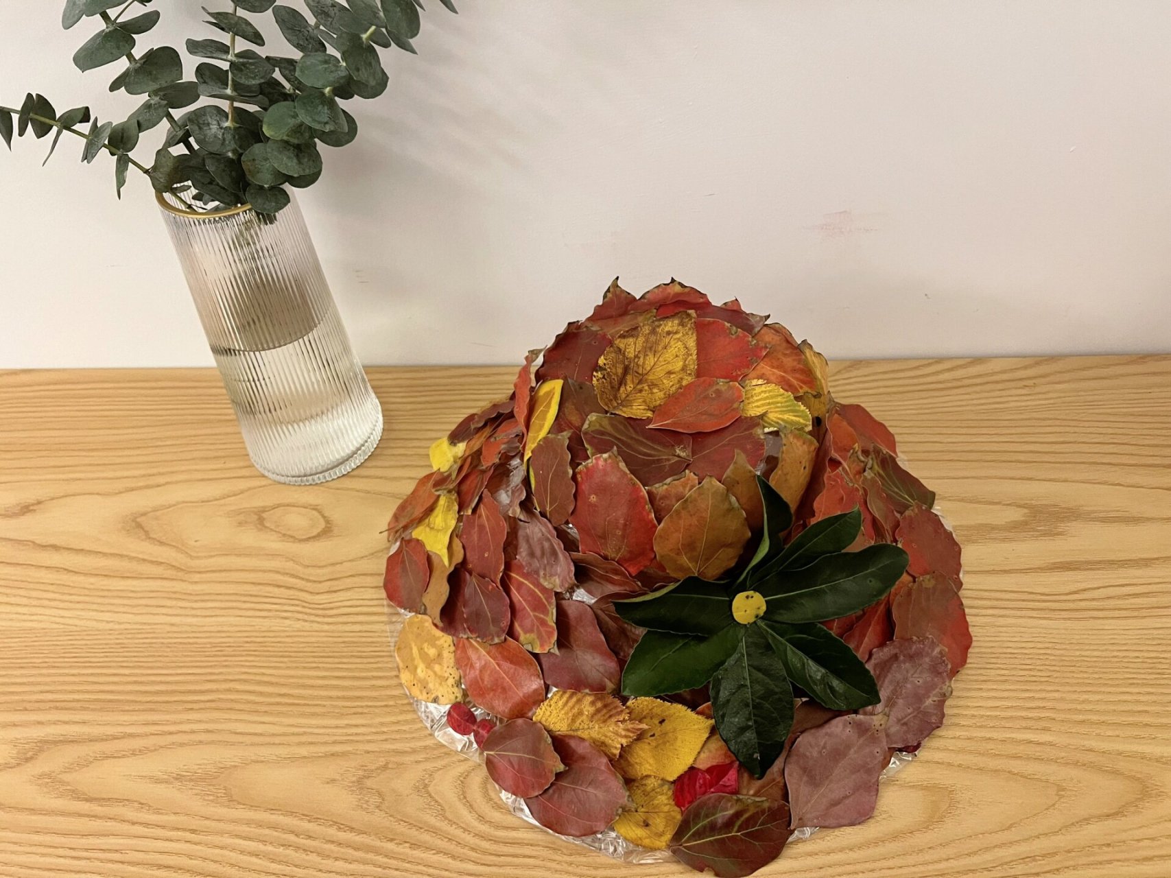 环保创意——树叶帽 秋天很美呀～落叶94可以做一顶美拉德风的帽子