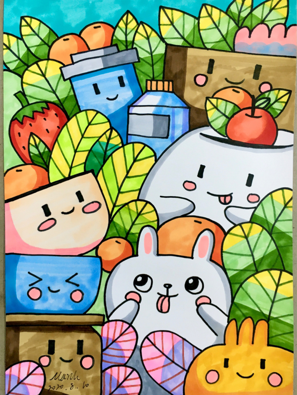 【花盆铺子94】马克笔手绘儿童画卡通画备课 会不定时更新一些备课