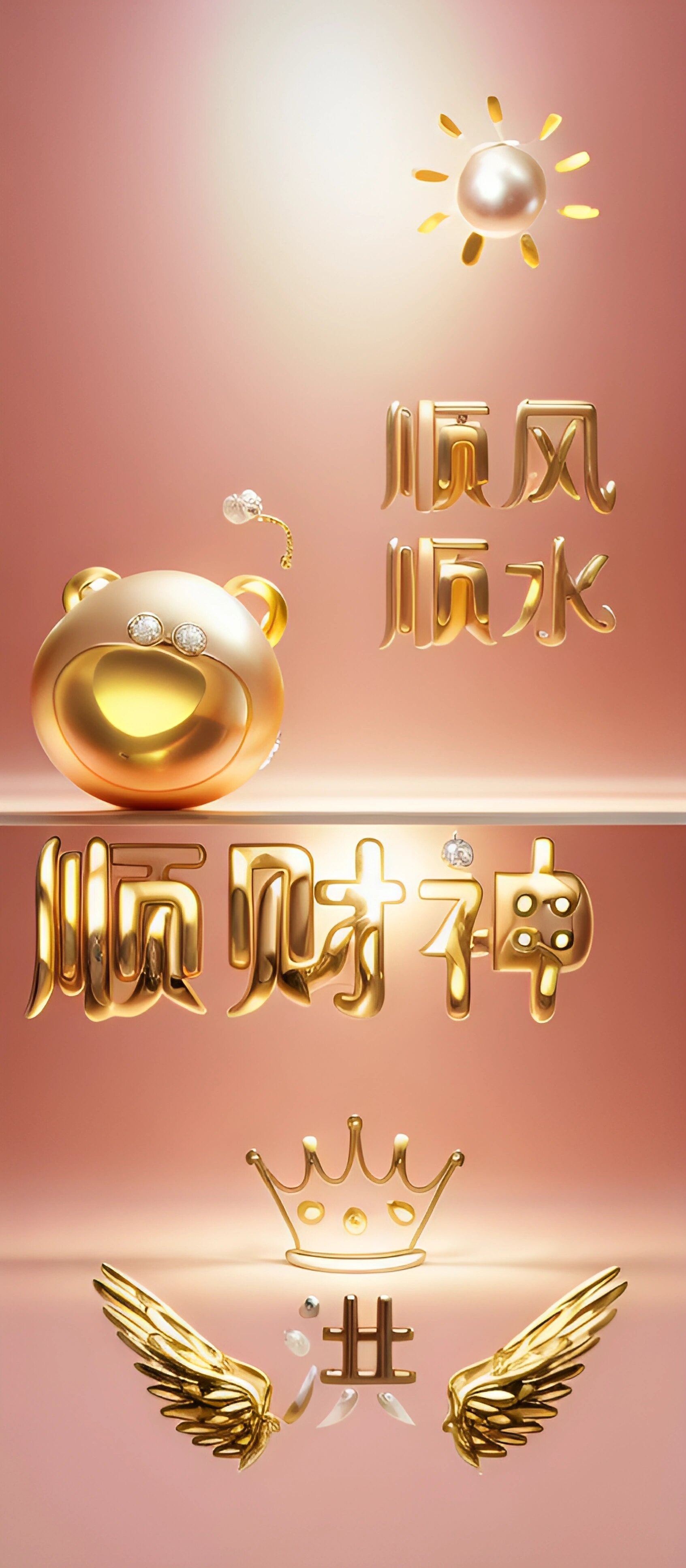 《顺风顺水顺财神》姓氏壁纸分享,自取哈 夏日滤镜