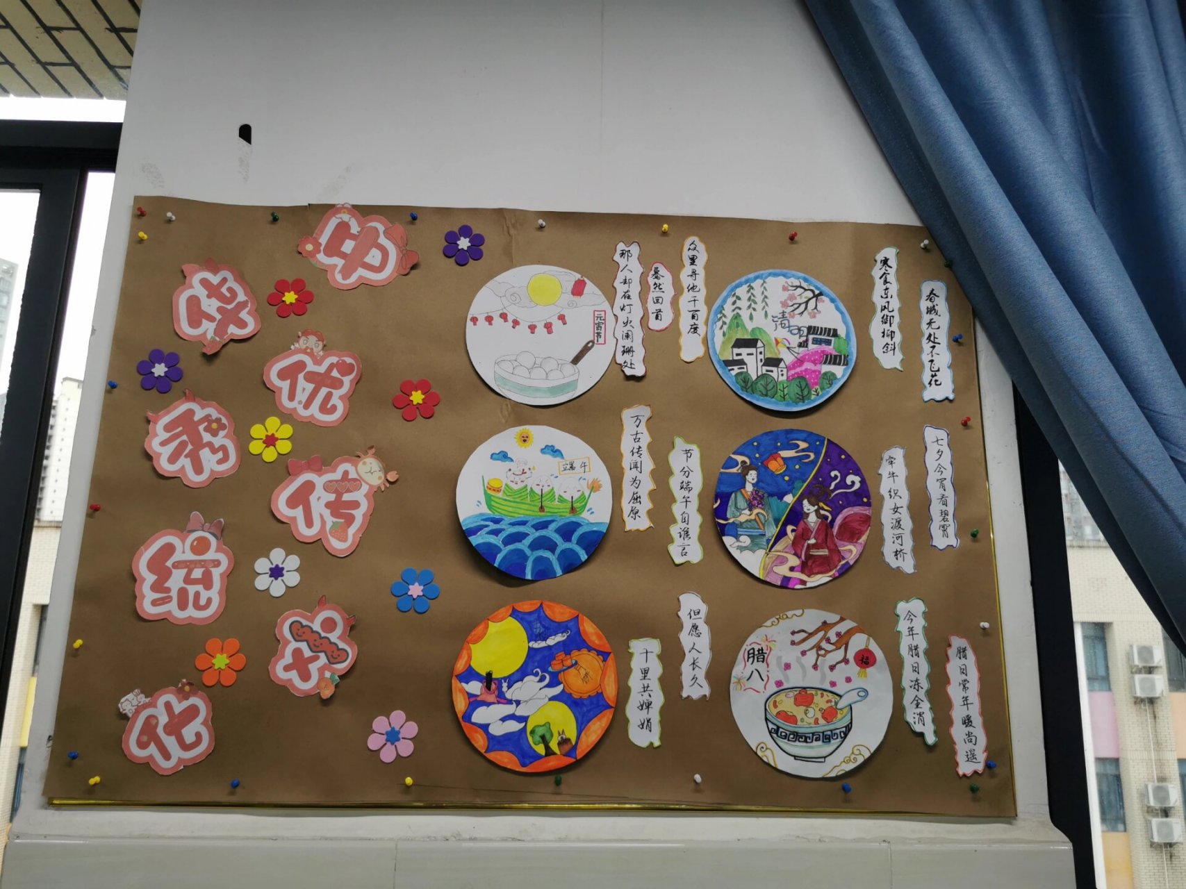 教室布置～纯手工打造 花了一个星期的时间,领导要求不能直接买模板来