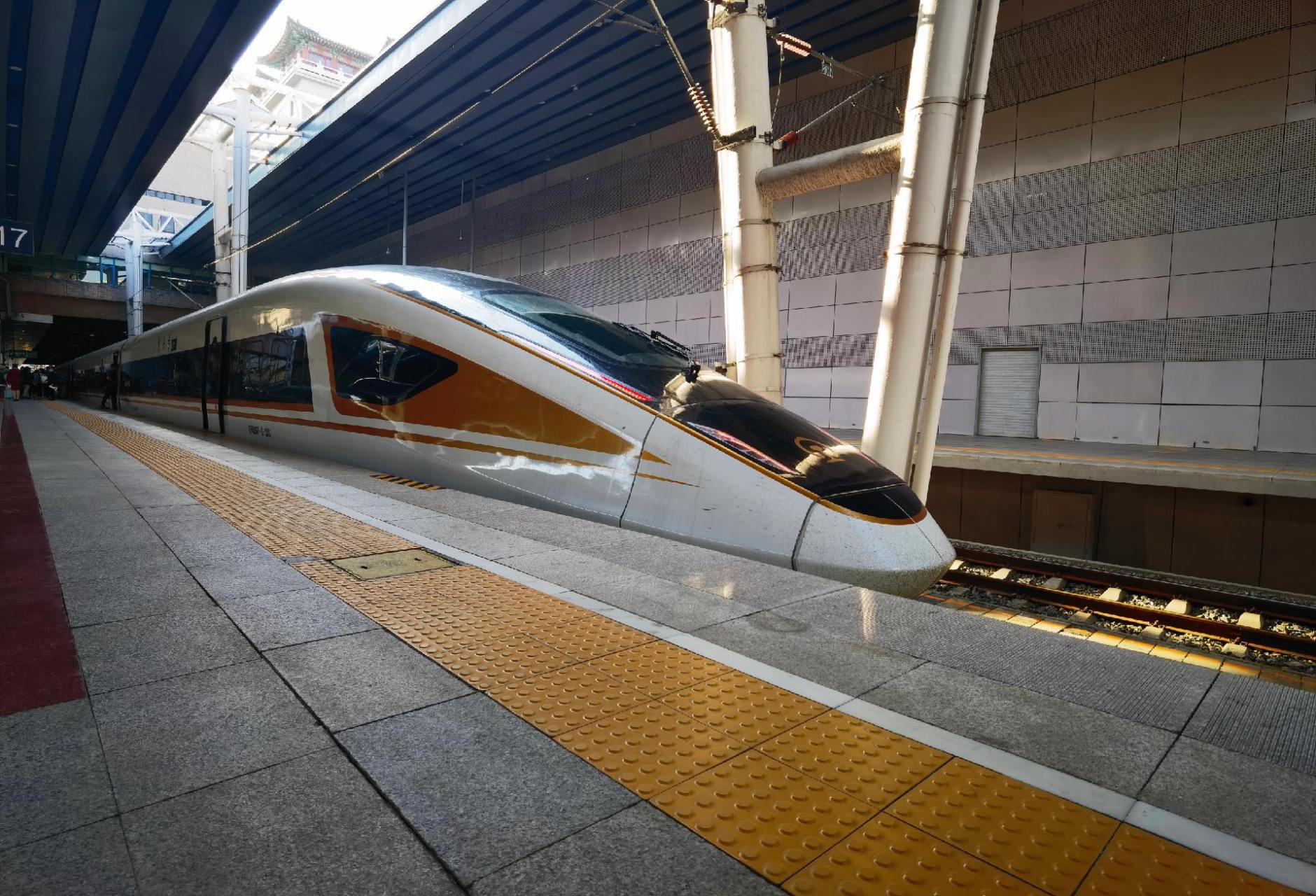 体验中国铁路可变轨距(可国际联运)复兴号cr400bf-g-0051解锁津兴城际