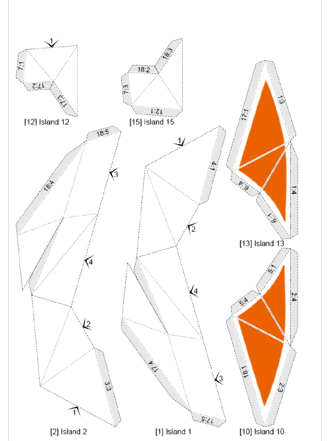 纸模图样——狐狸面具 存图样,狐狸面具