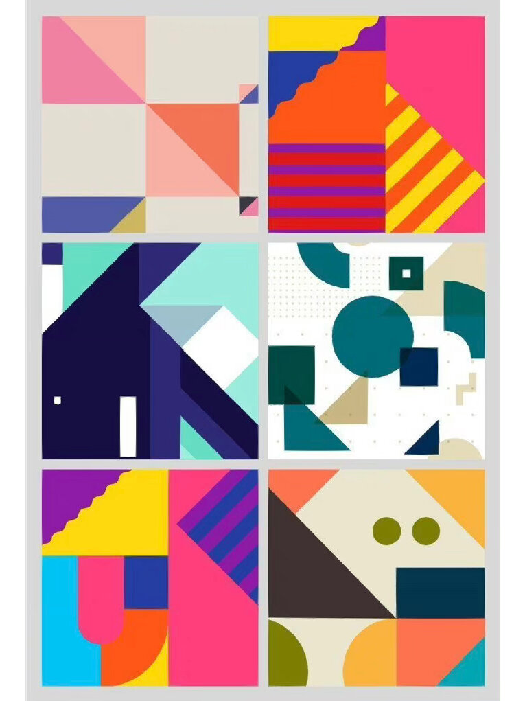 手绘素材积累|平面几何构成图形