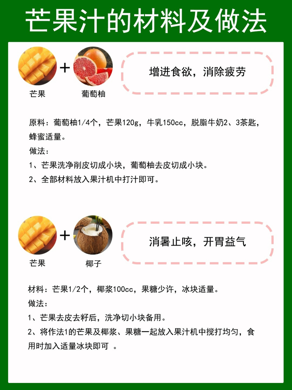 8款芒果汁有这些效果,你最爱的是哪一款?