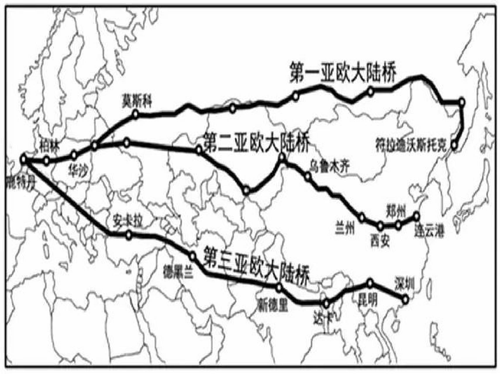 亚欧大陆桥: 第一亚欧大陆桥(已运行)第一欧亚大陆
