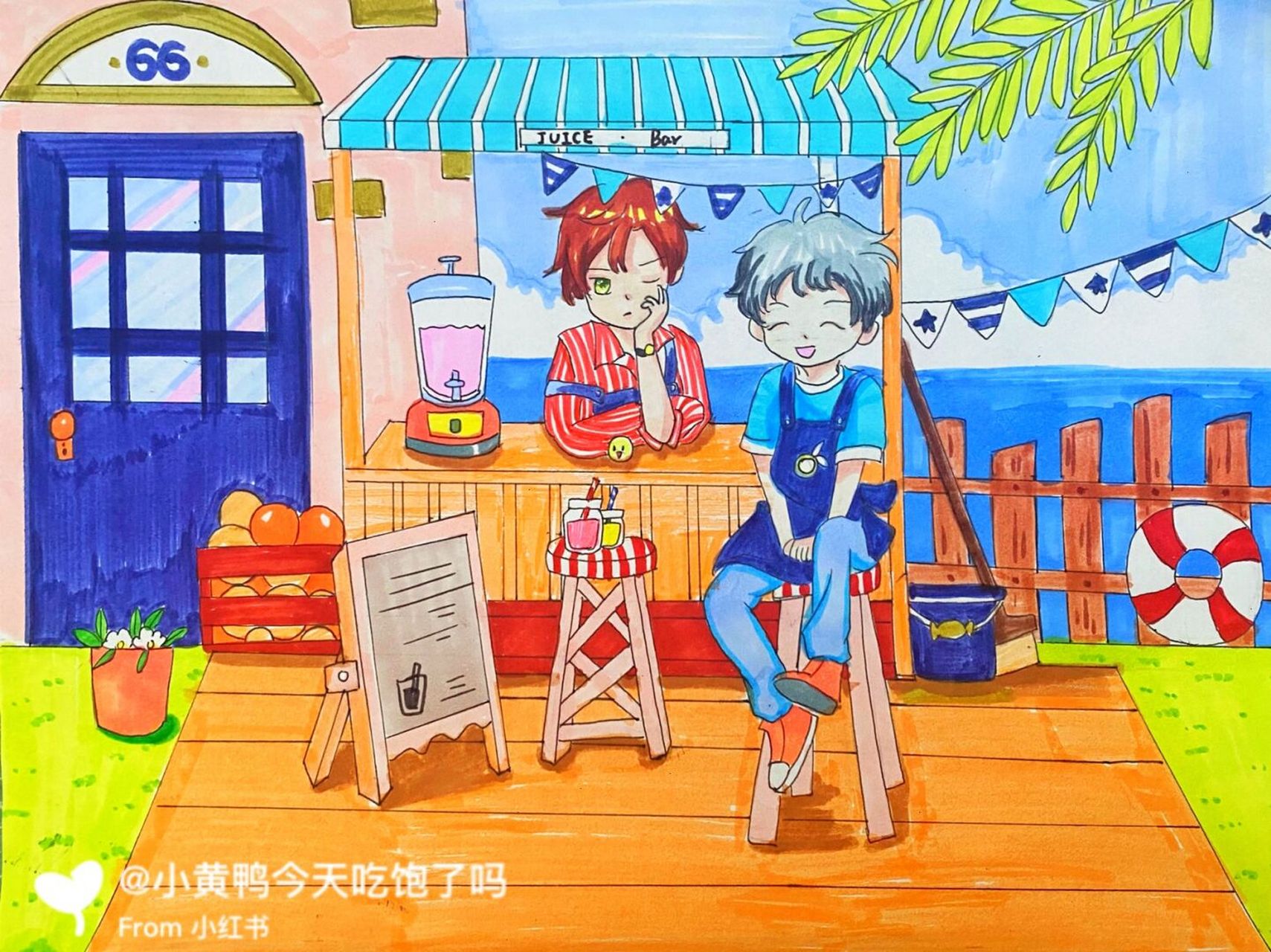 动漫人物 #动漫人物# #动漫# #动漫风景# #动漫手绘# #马克笔动漫