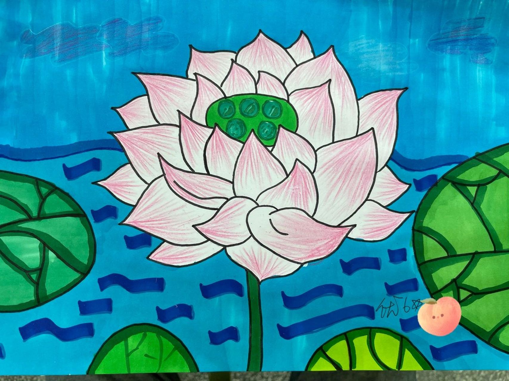 四年级小学生美术绘画作品 这个暑假我接触了一群可爱的小学生,他们才