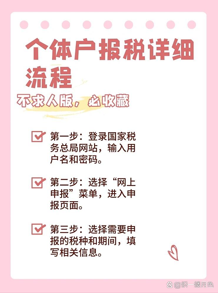 个体户如何报税,详细教程教你以后不用求人