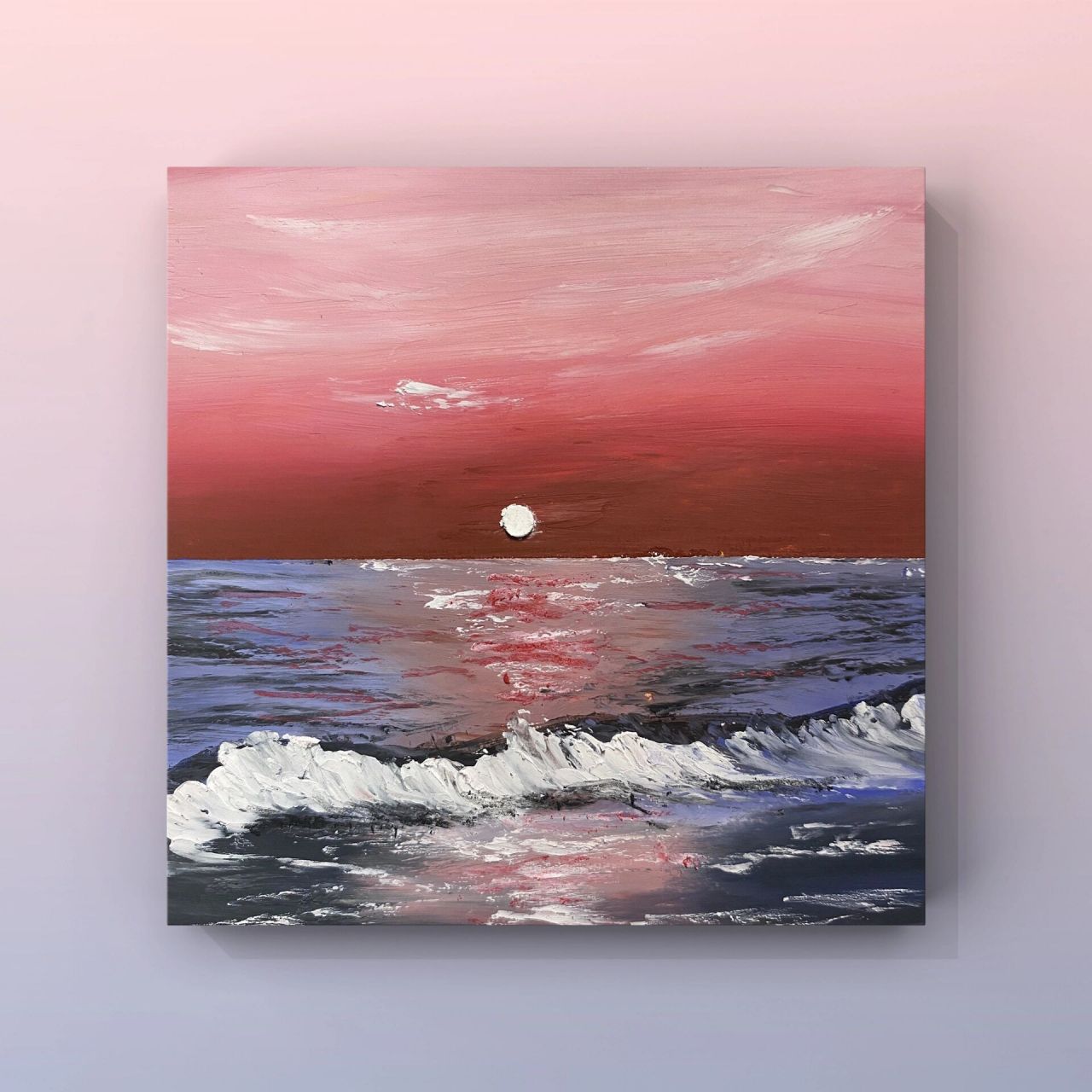 【油画棒】速涂夕阳超简单教程来啦 油画棒:高尔乐超软90:10*10