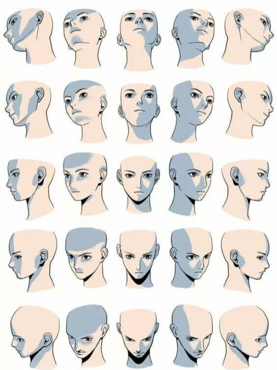 脸部头部光影不会画 你肯定需要这些参考 超级棒的素材 关注我不迷路