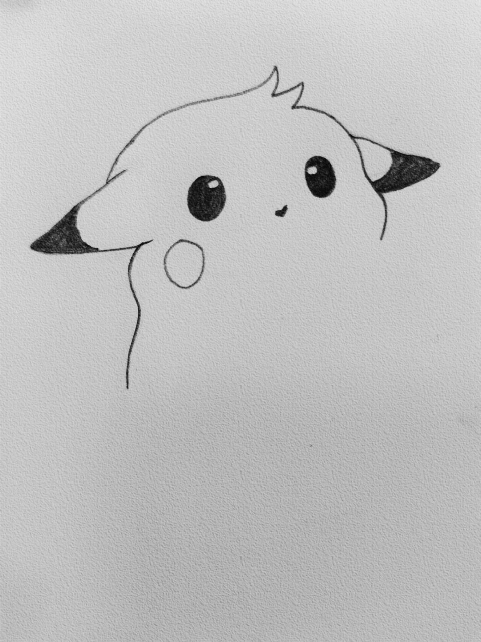 今日简笔画‖皮卡丘(内有教程90) 小时候的我们都很快乐,因为那个