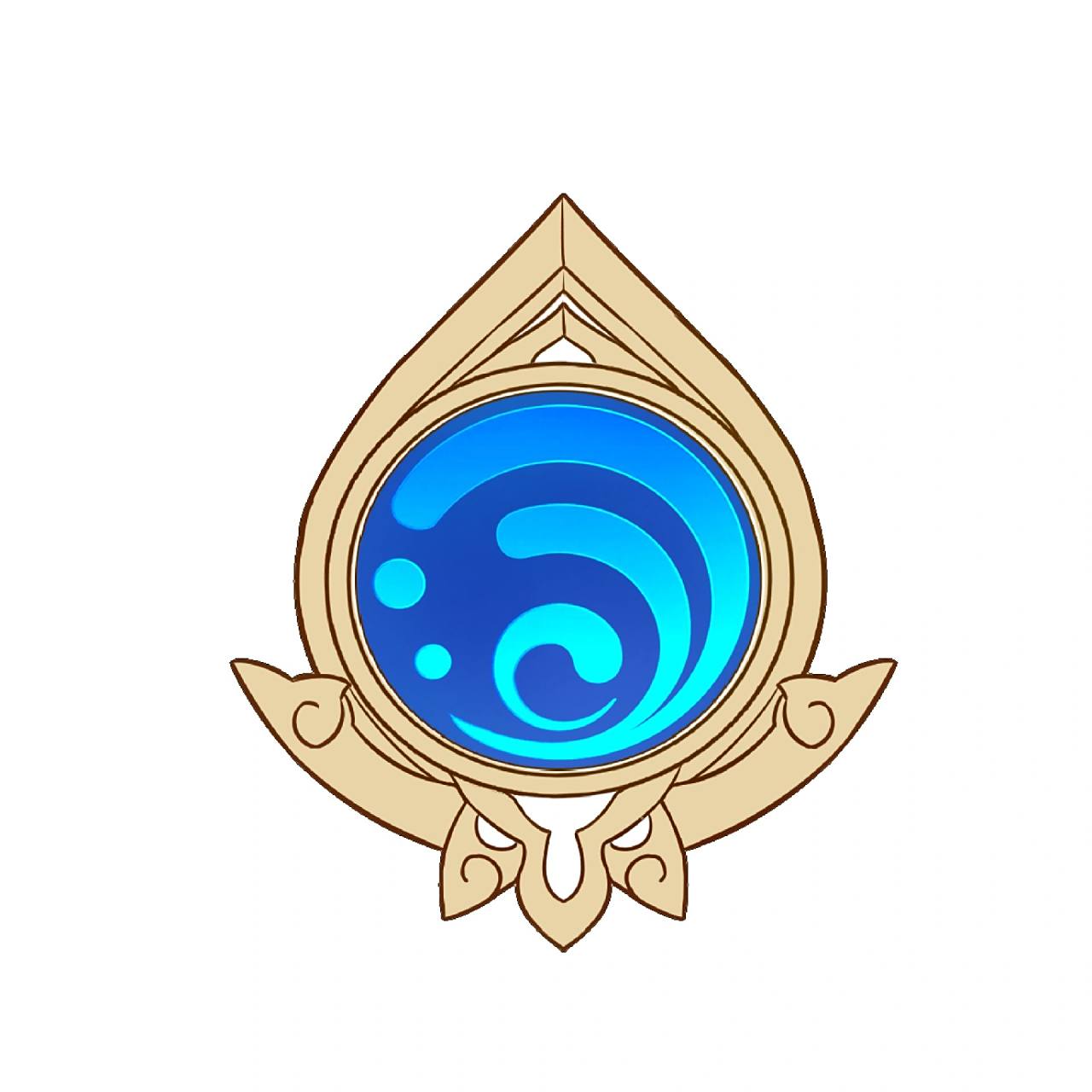 【原神素材】须弥水系神之眼分享 神之眼素材在p2,png透明底格式请