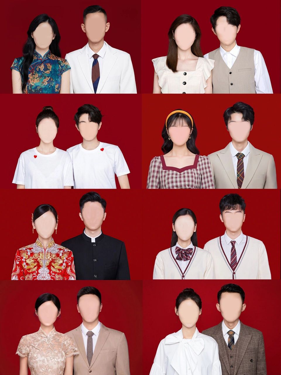 结婚证件照|红底照  有你喜欢的风格吗93 登记照可以二次精修/换