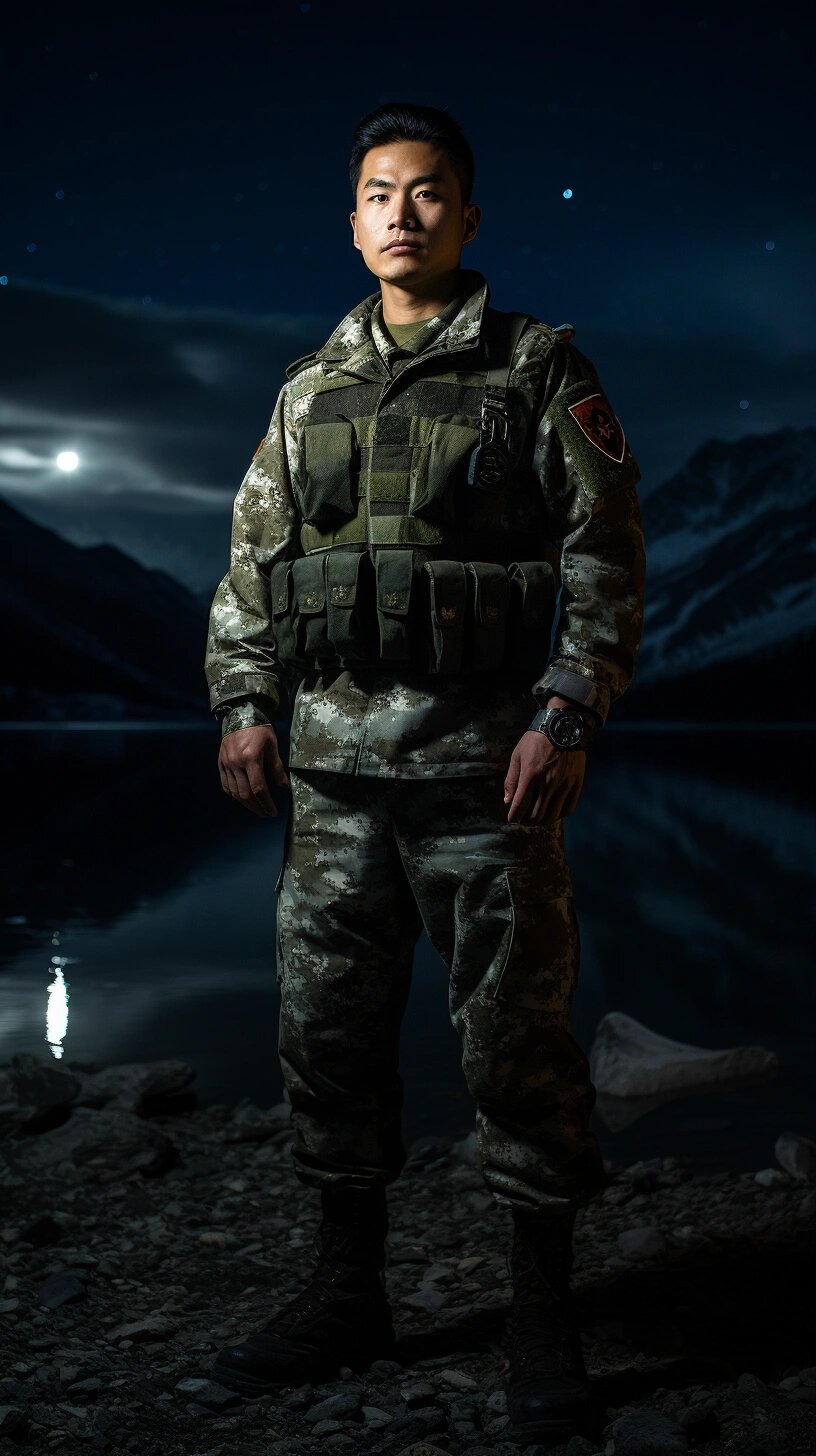 插画|高原之上站岗守卫的边防军人