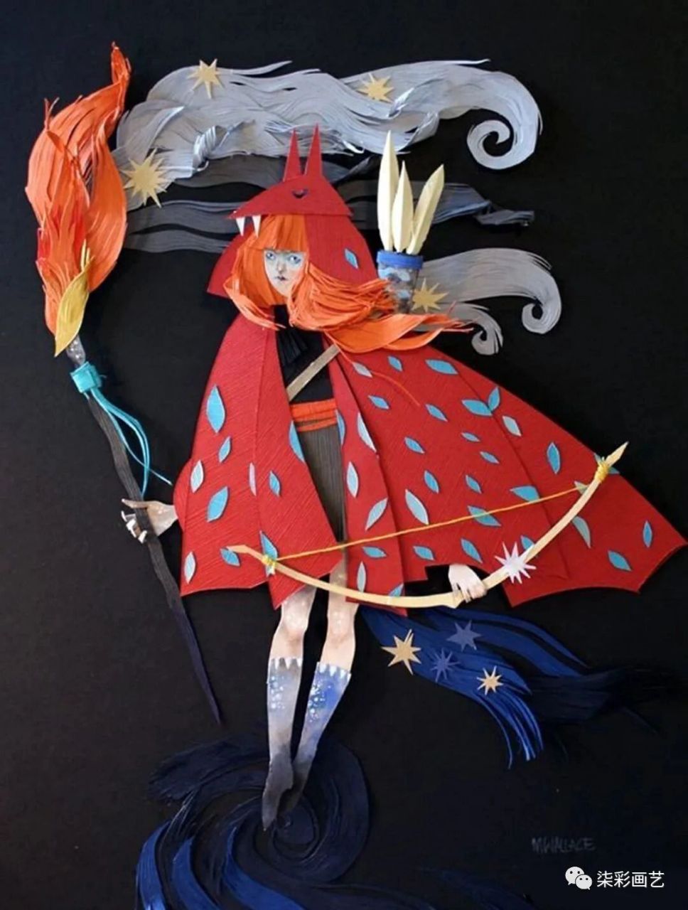 剪纸&拼贴的神奇效果 来自于剪纸艺术家morgana wallace的剪纸拼贴画