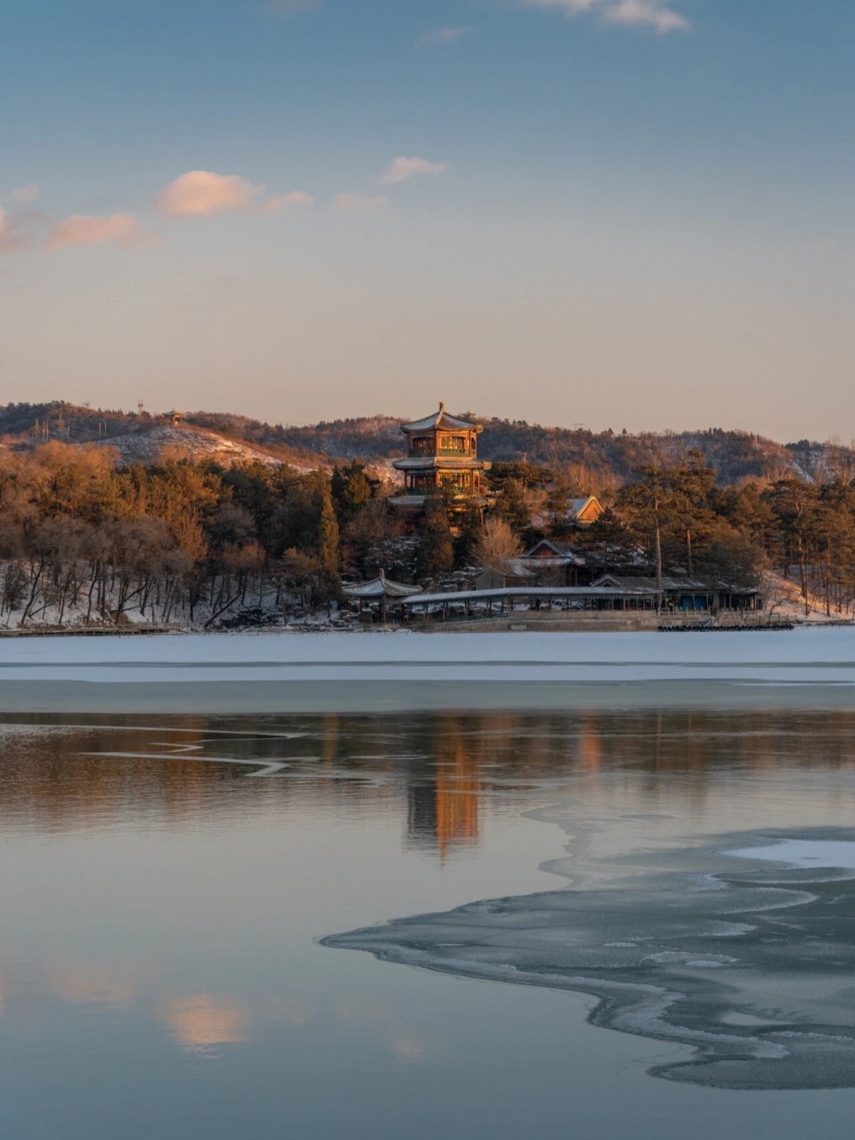 避暑山庄图片雪景图片