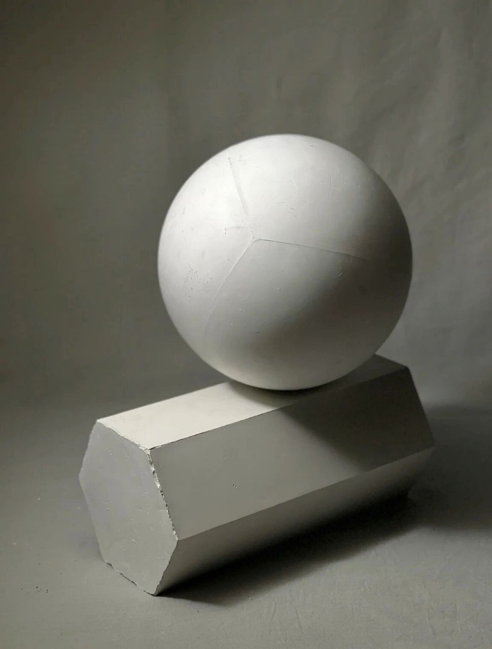 素描几何体写生图片