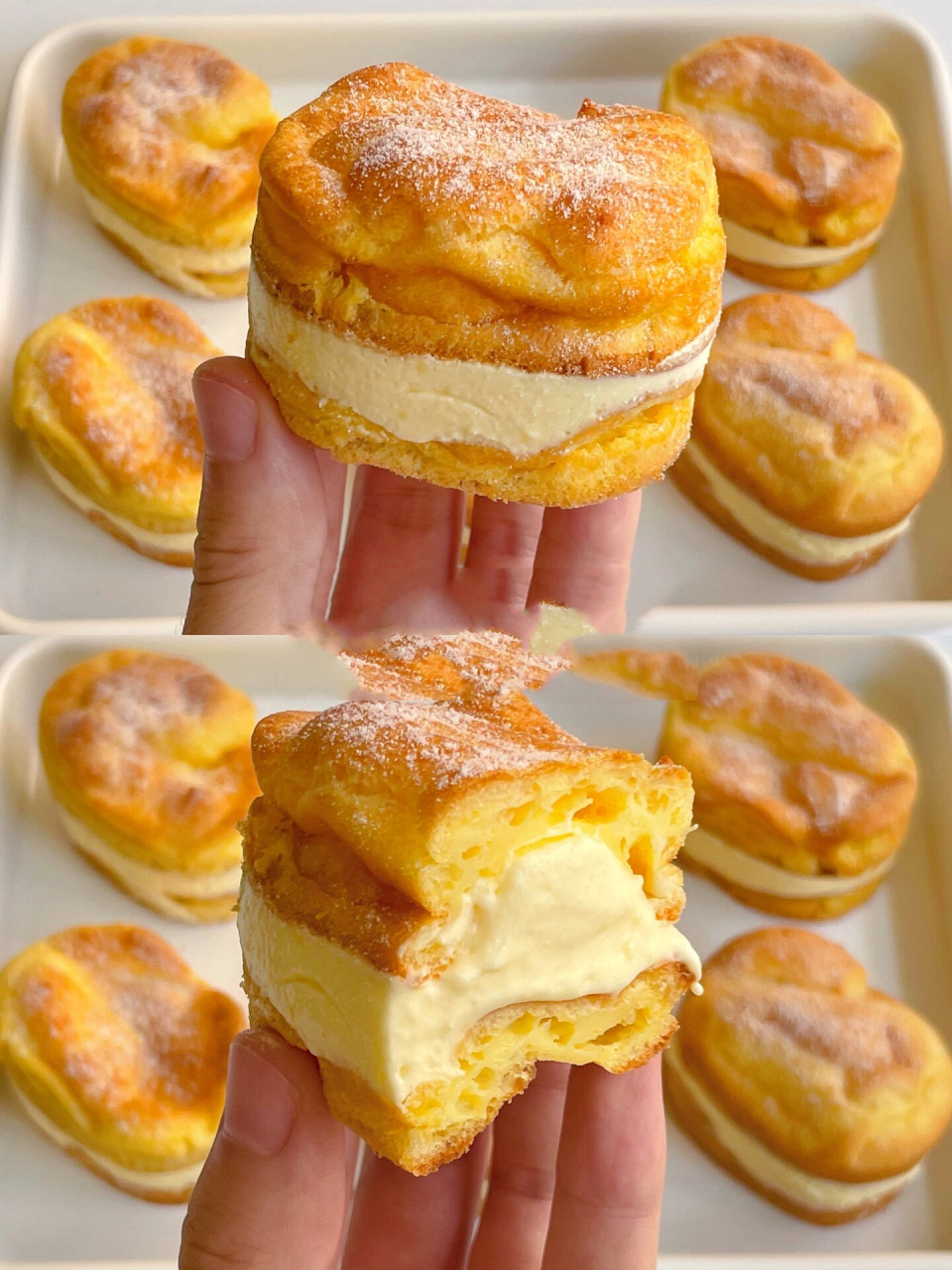 一次成功6015冰淇淋口感92|卡仕达泡芙小蛋糕 9393好吃到