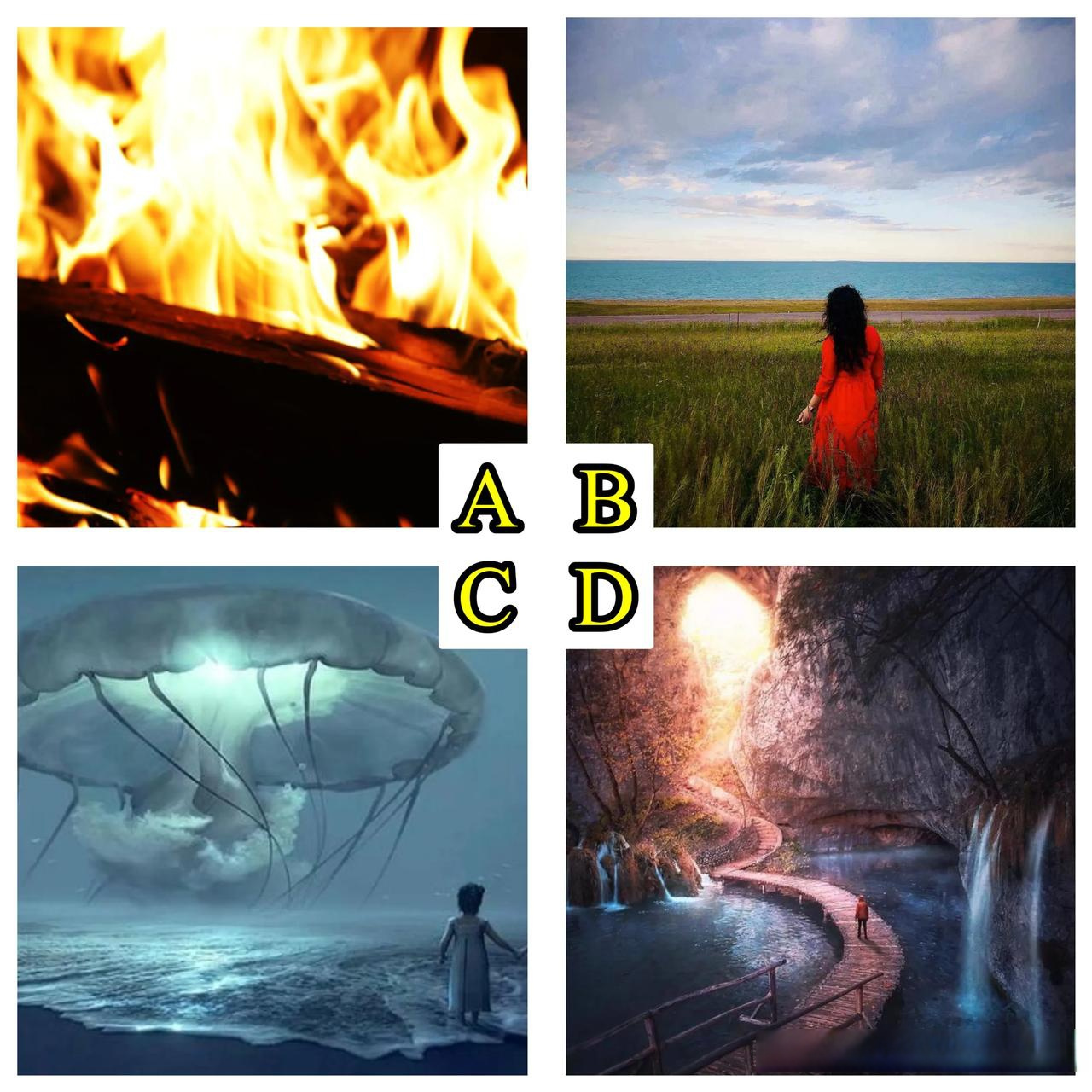 心理测试:注意看下图,你梦到过哪种情境?测测你的隐藏身份是什么?