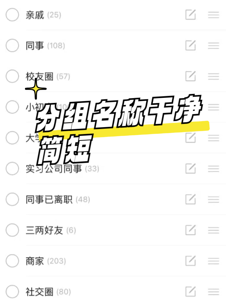 今天,我要分享给大家一些干净简短又酷炫的微信分组名称.