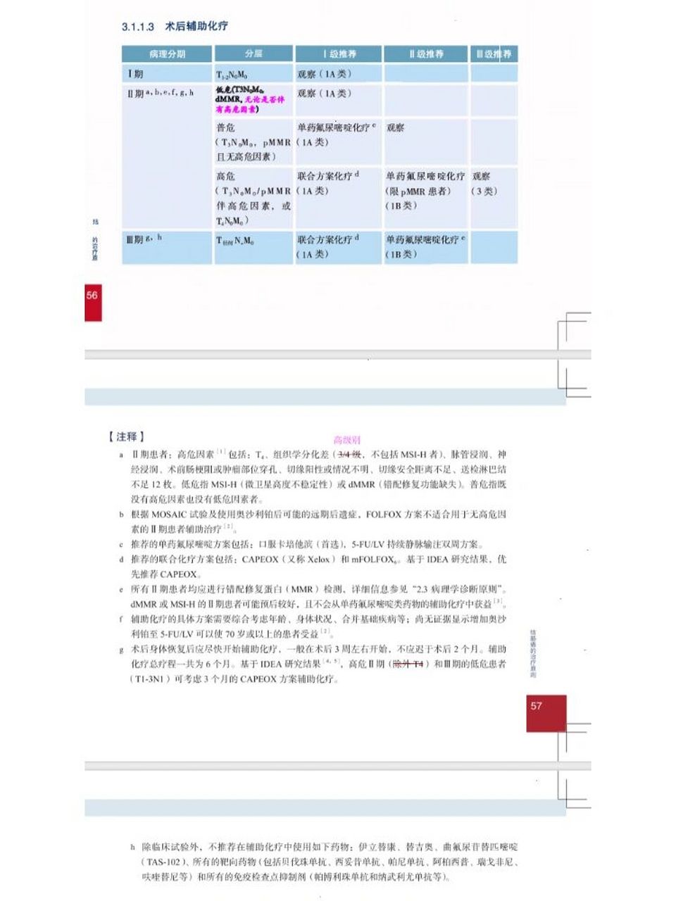 csco结直肠癌指南(术后辅助化疗) 请自己收藏学习9191 【注释】 a