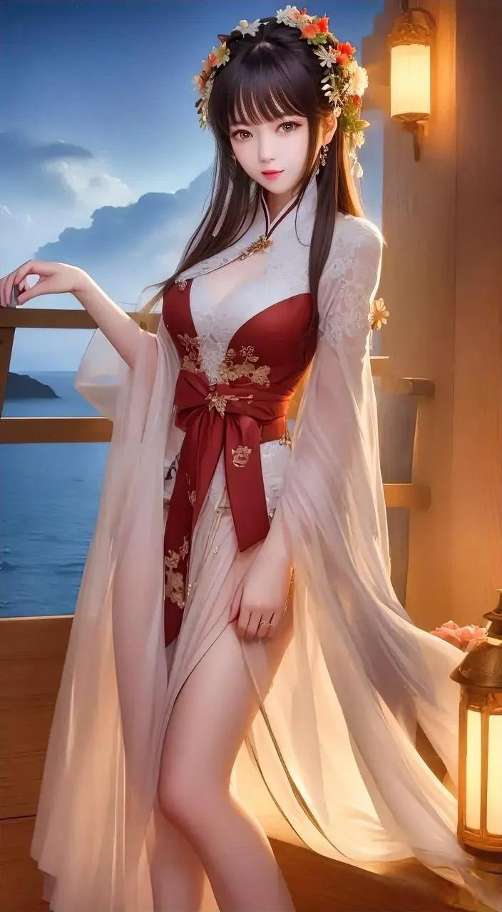 《浅笑嫣然》 原创|笑影微微 丹衣轻拂浅斜阳, 白云蓝天共映光.