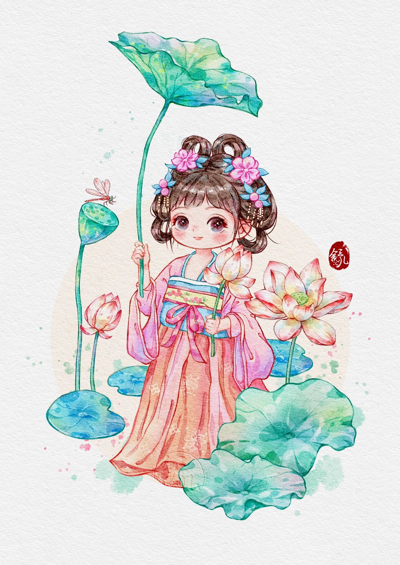 画画的日常   原创插画   procreate绘画   古风人物    q版人物