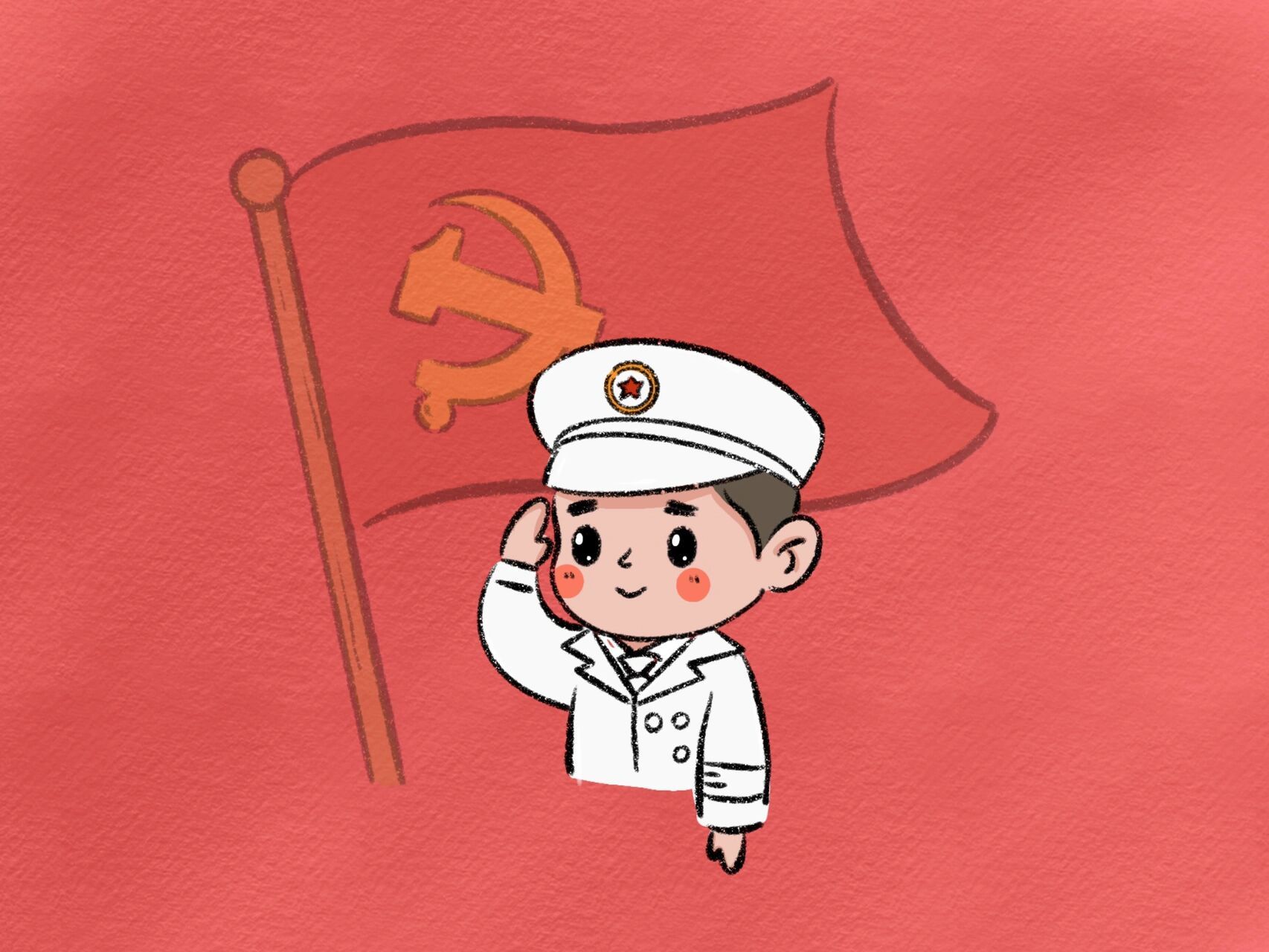 可爱简笔画【含教程】 军强国安,泱泱华夏. 八一建军节快乐!