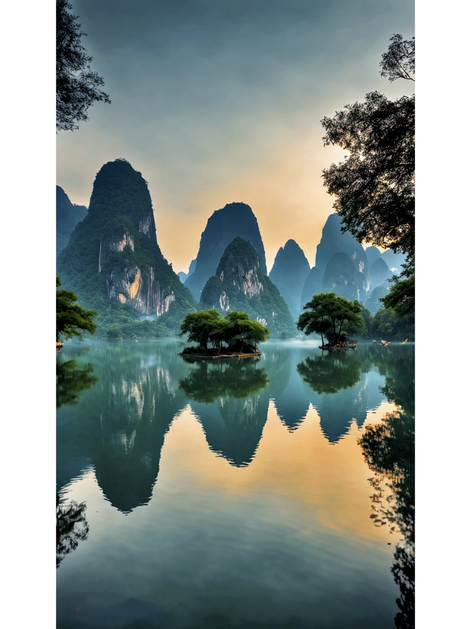 治愈系手机风景壁纸—桂林山水 拿图请留痕,需要原图请私信,免费送.