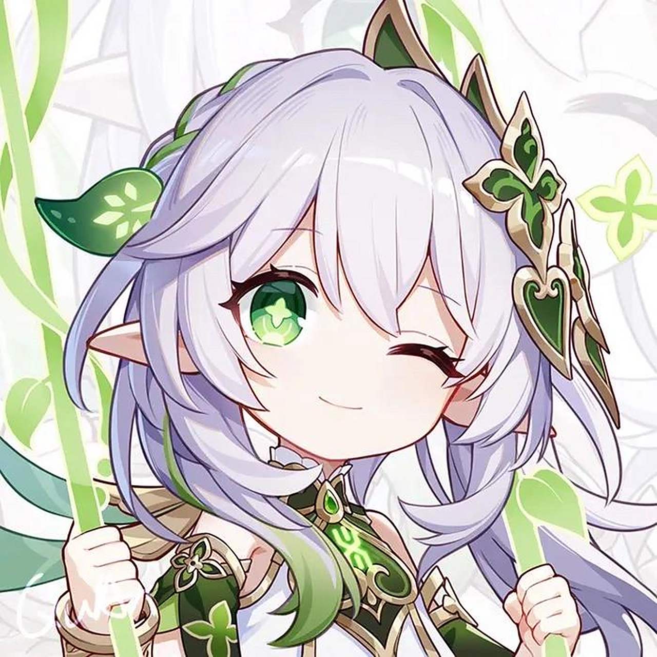 纳西妲头像作者quan quan老师的纳西妲出炉啦