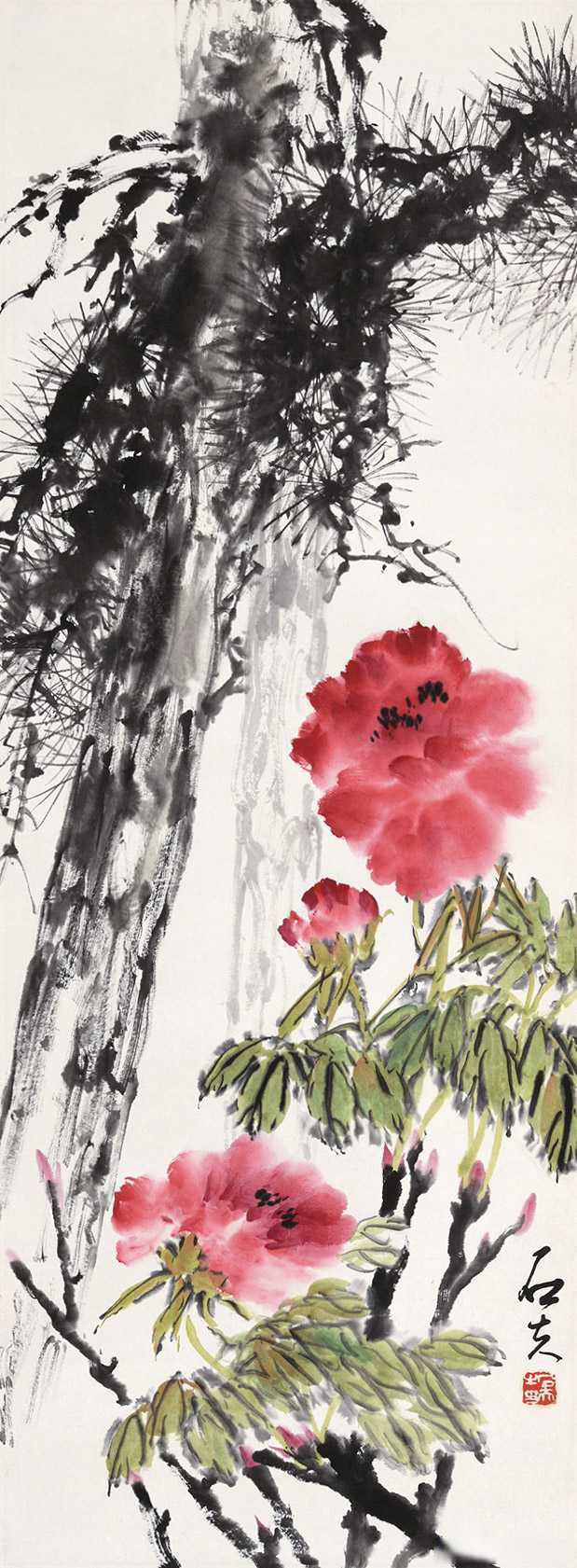 画家郭石夫花鸟画